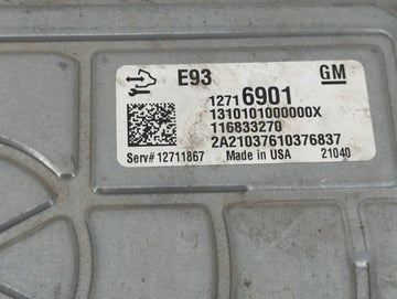 2019-2021 Chevrolet Silverado 1500 PCM Engine Control Computer ECU ECM PCU OEM P/N:116833270 12716901 Fits OEM Used Auto Parts