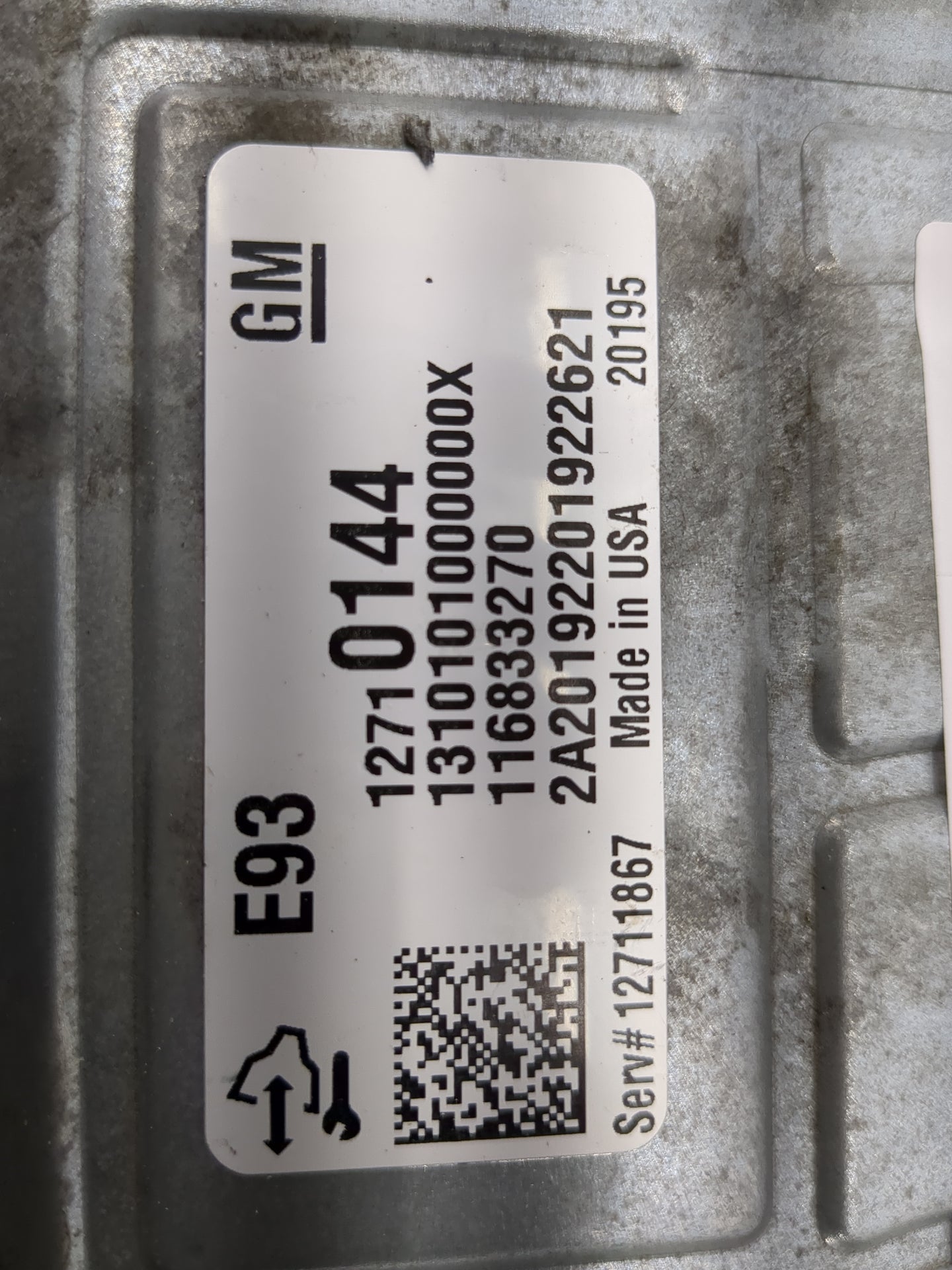 2019-2021 Chevrolet Silverado 1500 PCM Engine Control Computer ECU ECM PCU OEM P/N:12710144 13101010000000X Fits OEM Used Au