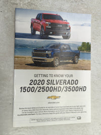 2020 Chevrolet Silverado 1500 Owners Manual Book Guide P/N:84168948 OEM Used Auto Parts - Oemusedautoparts1.com