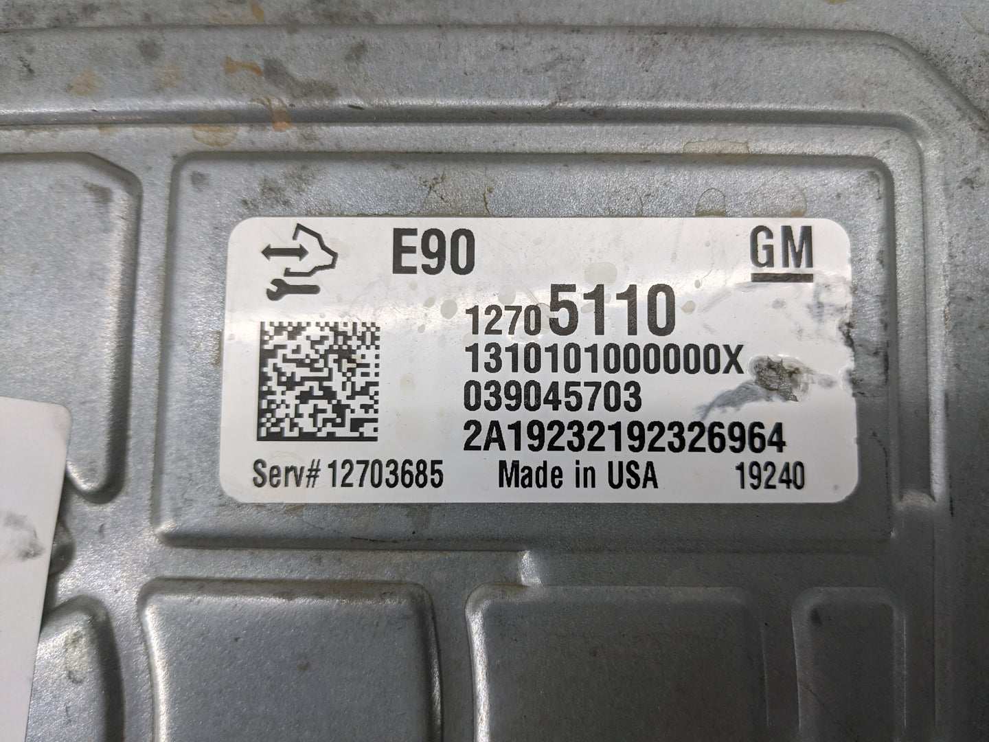 2019-2021 Chevrolet Silverado 1500 PCM Engine Control Computer ECU ECM PCU OEM P/N:12705110 12703685 Fits Fits 2019 2020 202