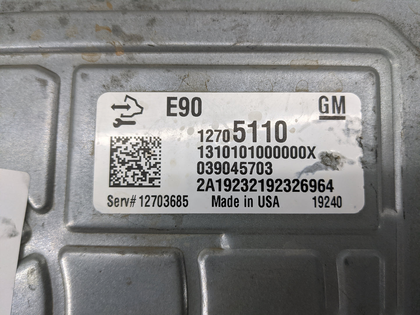 2019-2021 Chevrolet Silverado 1500 PCM Engine Control Computer ECU ECM PCU OEM P/N:12705110 12703685 Fits Fits 2019 2020 202