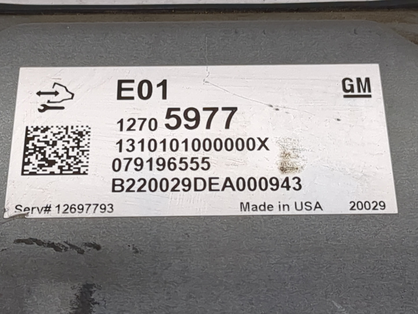 2019-2020 Chevrolet Silverado 1500 PCM Engine Control Computer ECU ECM PCU OEM P/N:12705977 1310101000000X Fits Fits 2019 20