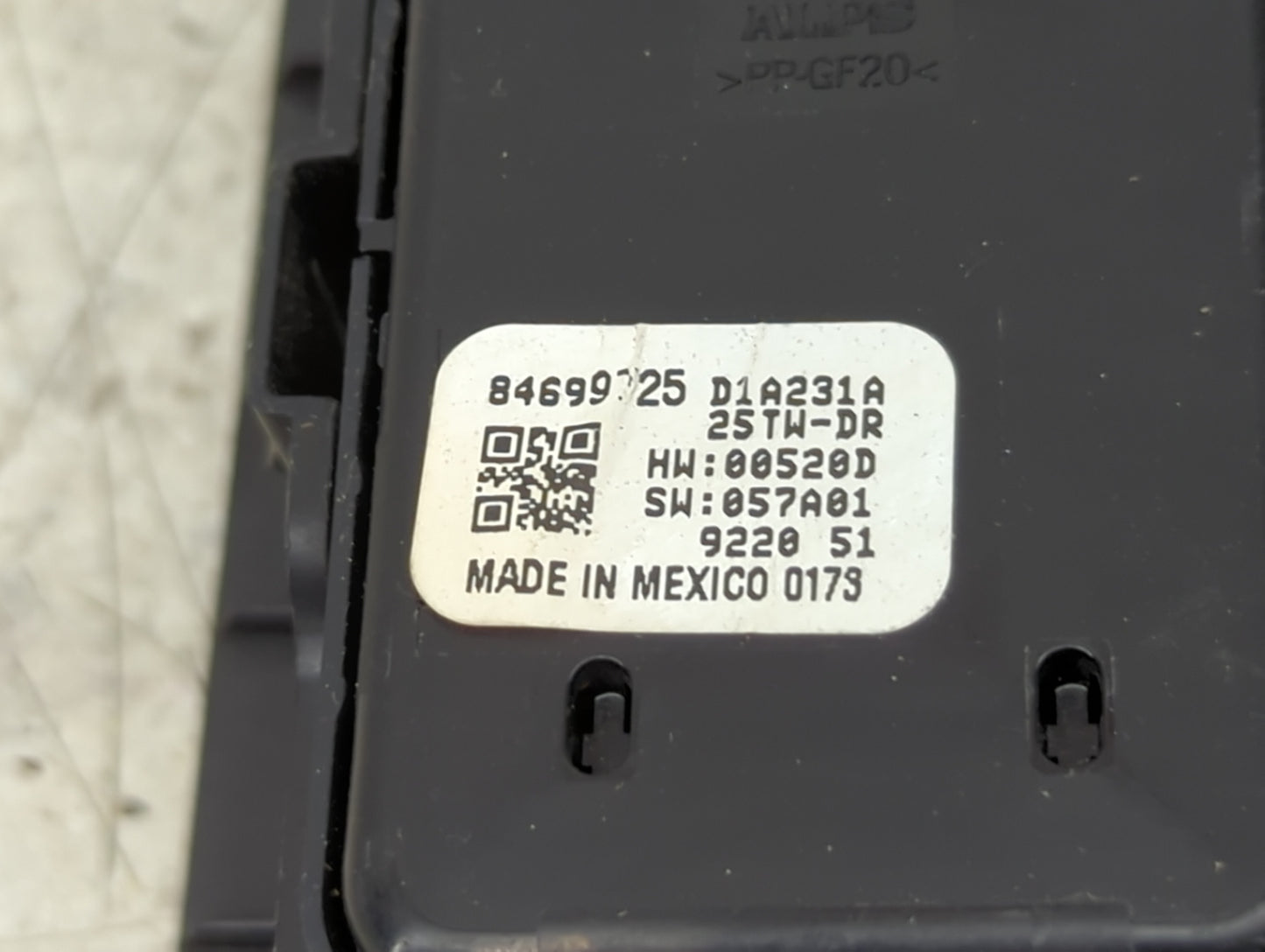 2019-2020 Chevrolet Silverado 1500 Master Power Window Switch Replacement Driver Side Left P/N:84699725 D1A231A Fits OEM Use