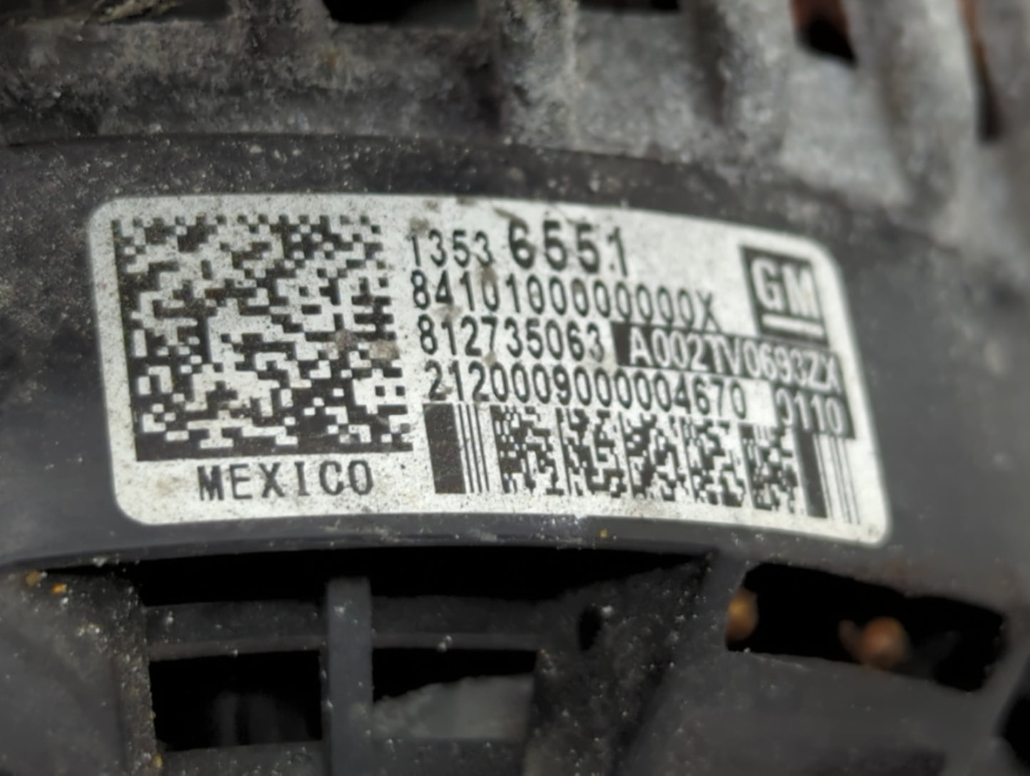 2019-2022 Chevrolet Silverado 1500 Alternator Replacement Generator Charging Assembly Engine OEM P/N:13536551 Fits OEM Used 