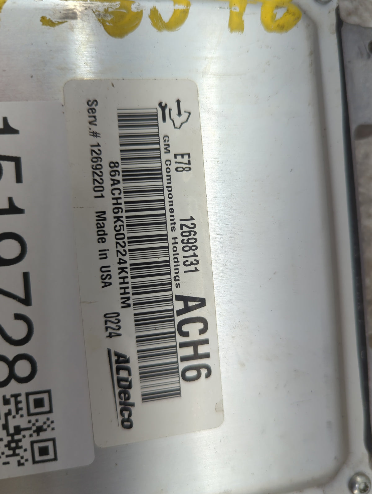 2017-2019 Chevrolet Sonic PCM Engine Control Computer ECU ECM PCU OEM P/N:12698131 12692201 Fits 2017 2018 2019 2020 2021 OE
