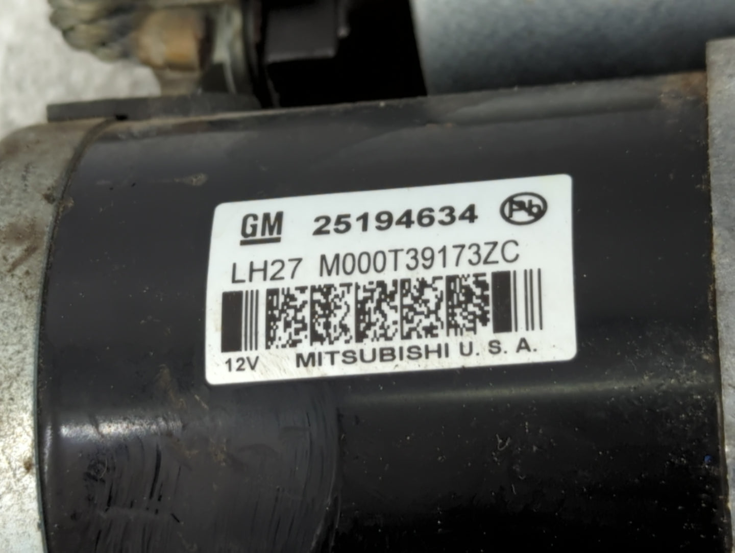 2012-2019 Chevrolet Sonic Car Starter Motor Solenoid OEM P/N:M000T39173ZC 25194634 Fits OEM Used Auto Parts - Oemusedautopar