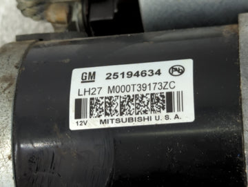 2012-2019 Chevrolet Sonic Car Starter Motor Solenoid OEM P/N:M000T39173ZC 25194634 Fits OEM Used Auto Parts