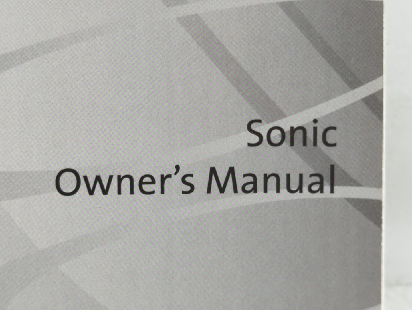 2020 Chevrolet Sonic Owners Manual Book Guide P/N:84481546 A OEM Used Auto Parts - Oemusedautoparts1.com