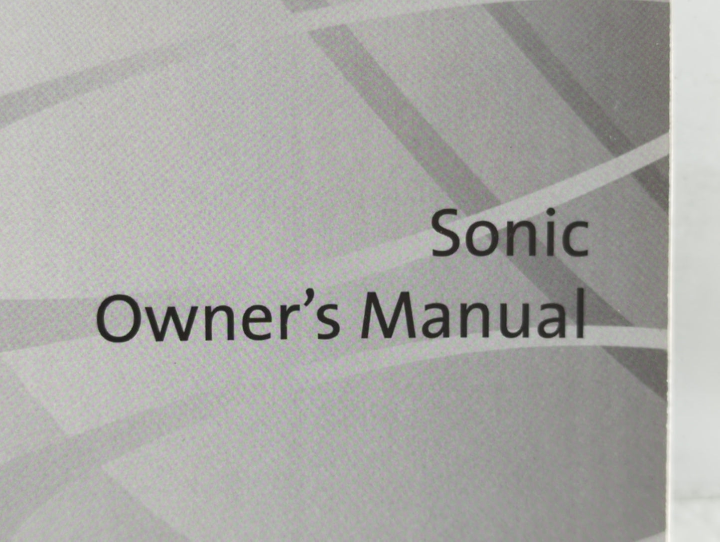 2020 Chevrolet Sonic Owners Manual Book Guide P/N:84481546 A OEM Used Auto Parts - Oemusedautoparts1.com