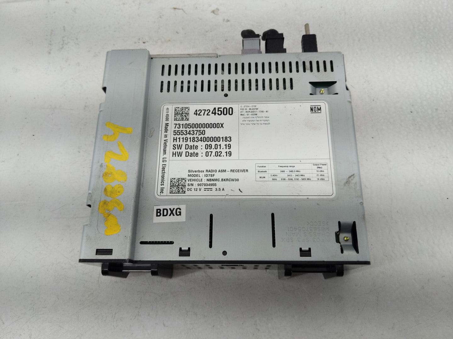 2020-2022 Chevrolet Spark Radio AM FM Cd Player Receiver Replacement P/N:42724500 Fits Fits 2020 2021 2022 OEM Used Auto Par