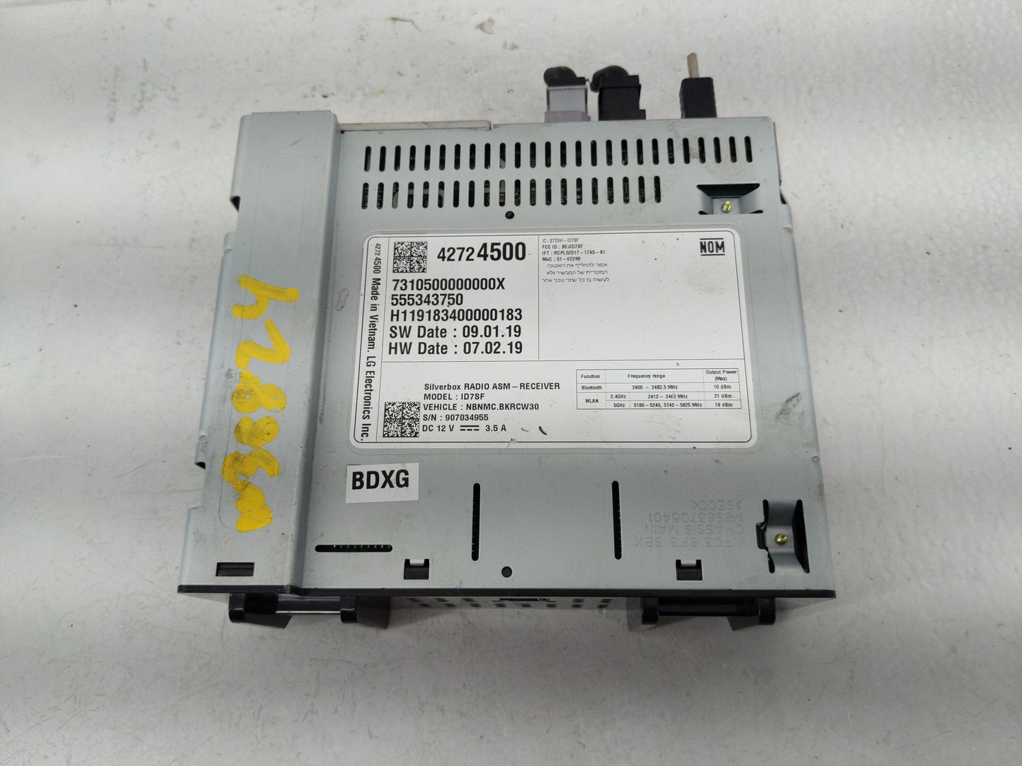 2020-2022 Chevrolet Spark Radio AM FM Cd Player Receiver Replacement P/N:42724500 Fits Fits 2020 2021 2022 OEM Used Auto Par