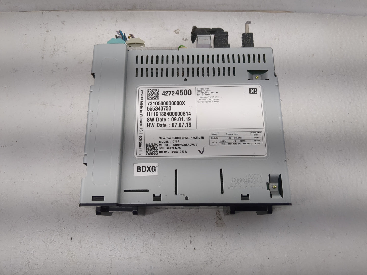 2020 Chevrolet Spark Radio AM FM Cd Player Receiver Replacement P/N:42724500 Fits Fits 2017 OEM Used Auto Parts - Oemusedaut