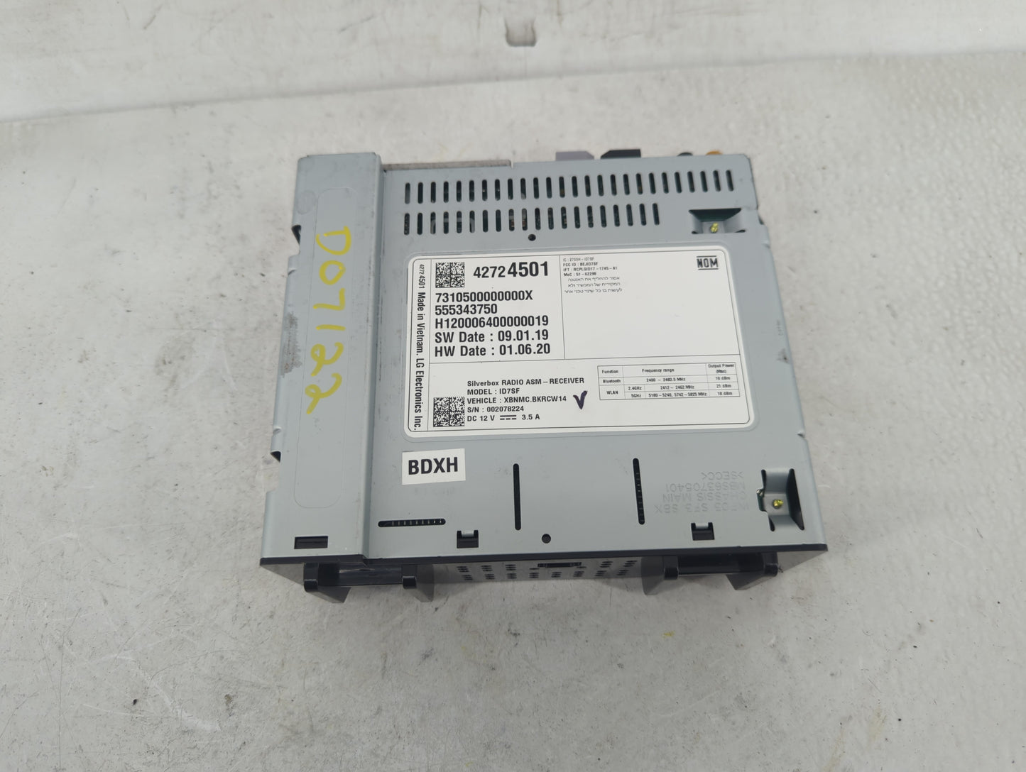 2019 Chevrolet Spark Radio AM FM Cd Player Receiver Replacement P/N:42724501 Fits OEM Used Auto Parts - Oemusedautoparts1.co