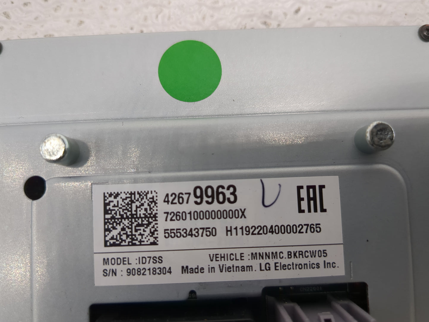 2019-2022 Chevrolet Spark Information Display Screen - Oemusedautoparts1.com
