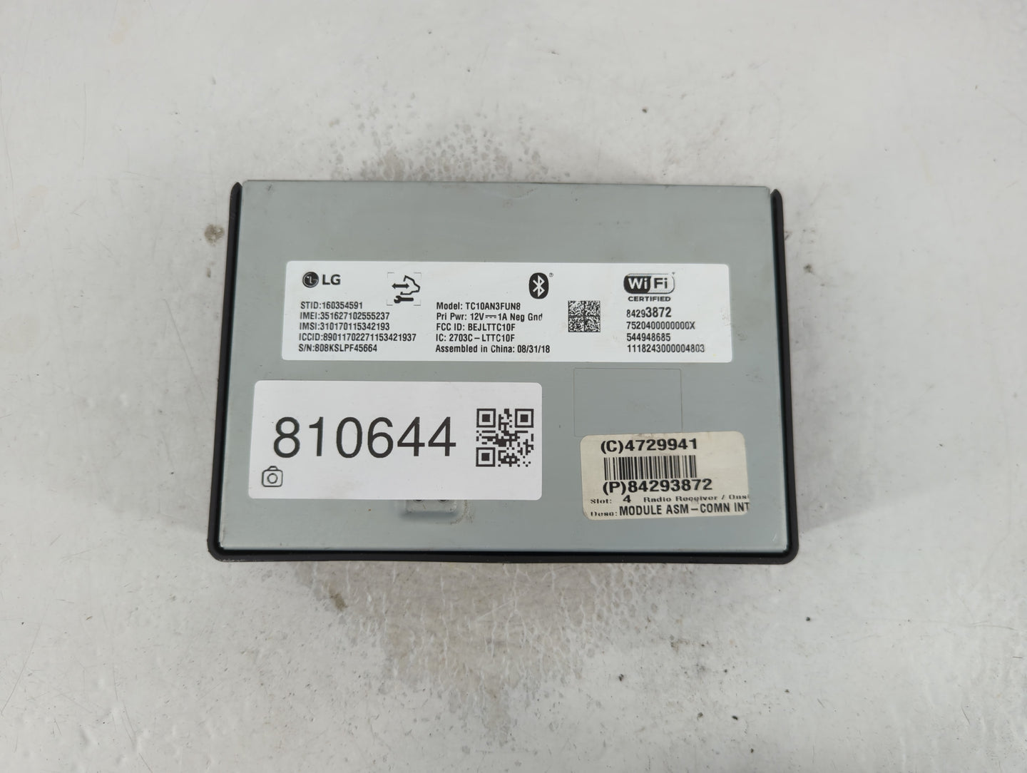 2019-2020 Chevrolet Tahoe PCM Engine Control Computer ECU ECM PCU OEM P/N:4729941 84293872 Fits Fits 2018 2019 2020 2021 OEM