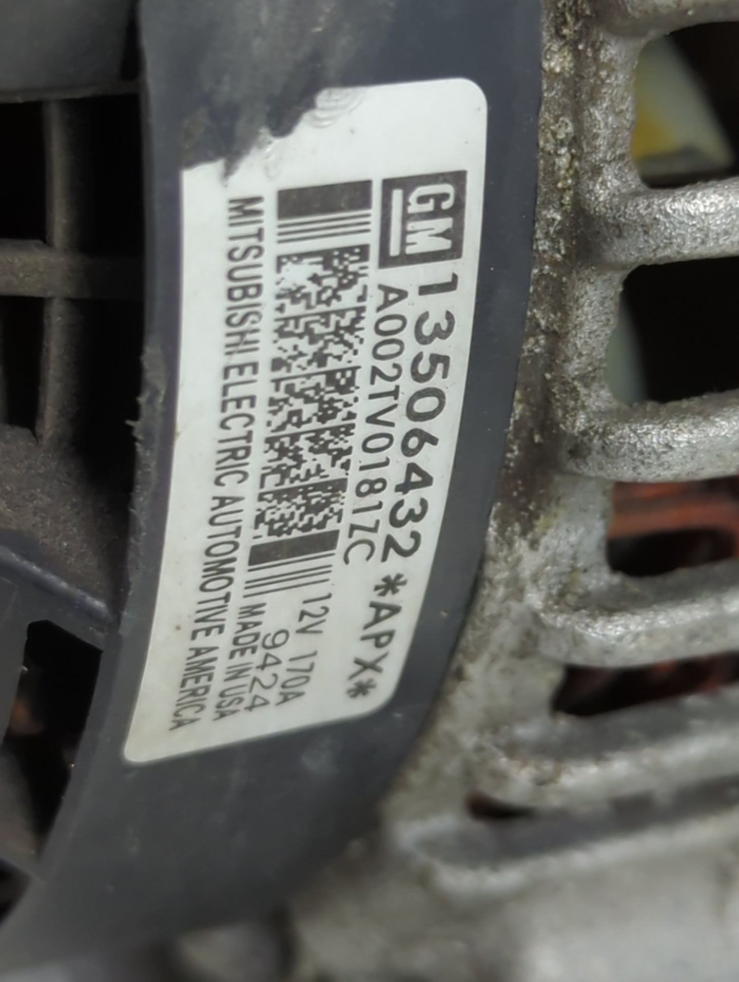 2018-2022 Chevrolet Traverse Alternator Replacement Generator Charging Assembly Engine OEM P/N:13506432 Fits OEM Used Auto P