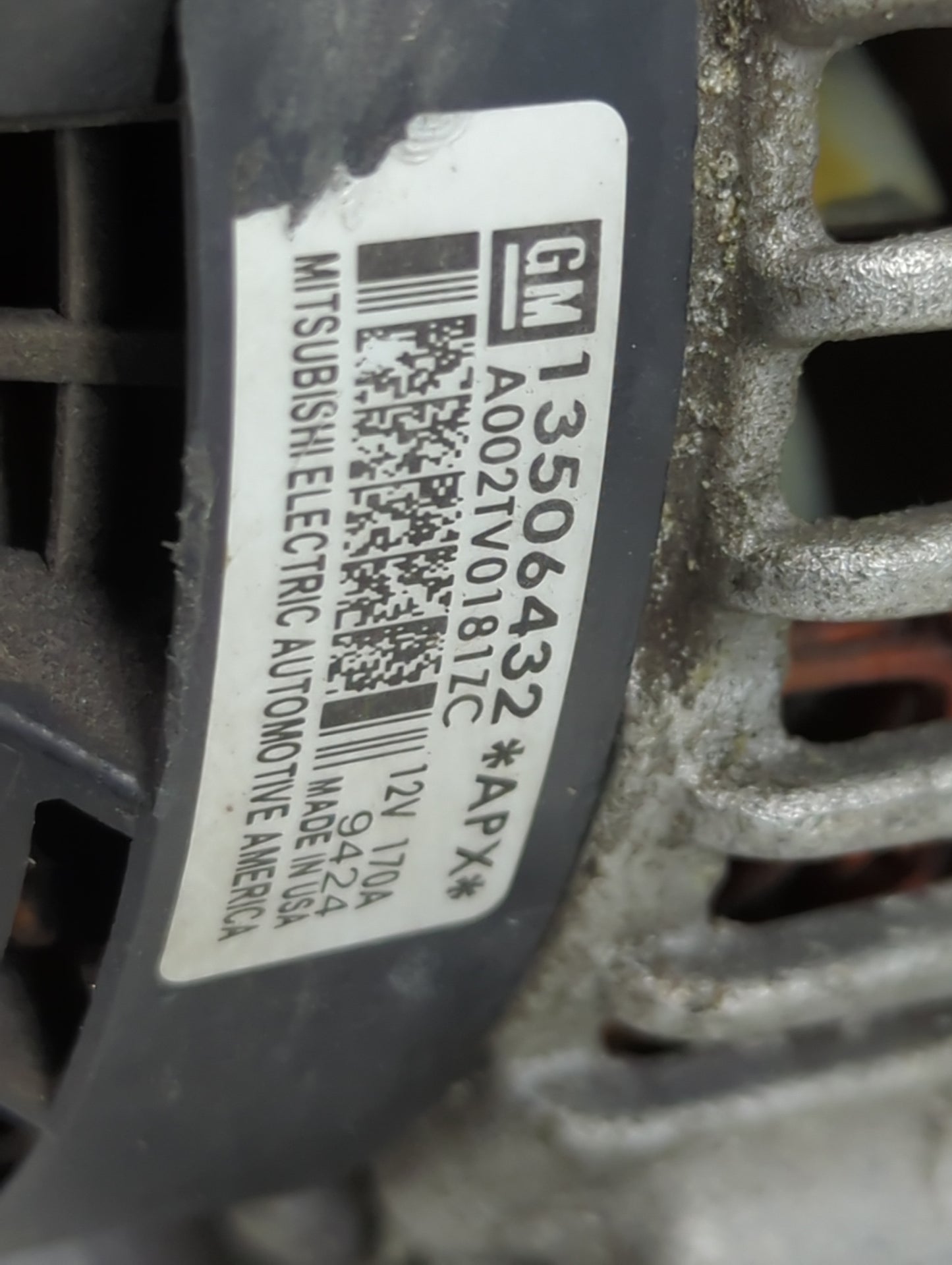 2018-2022 Chevrolet Traverse Alternator Replacement Generator Charging Assembly Engine OEM P/N:13506432 Fits OEM Used Auto P