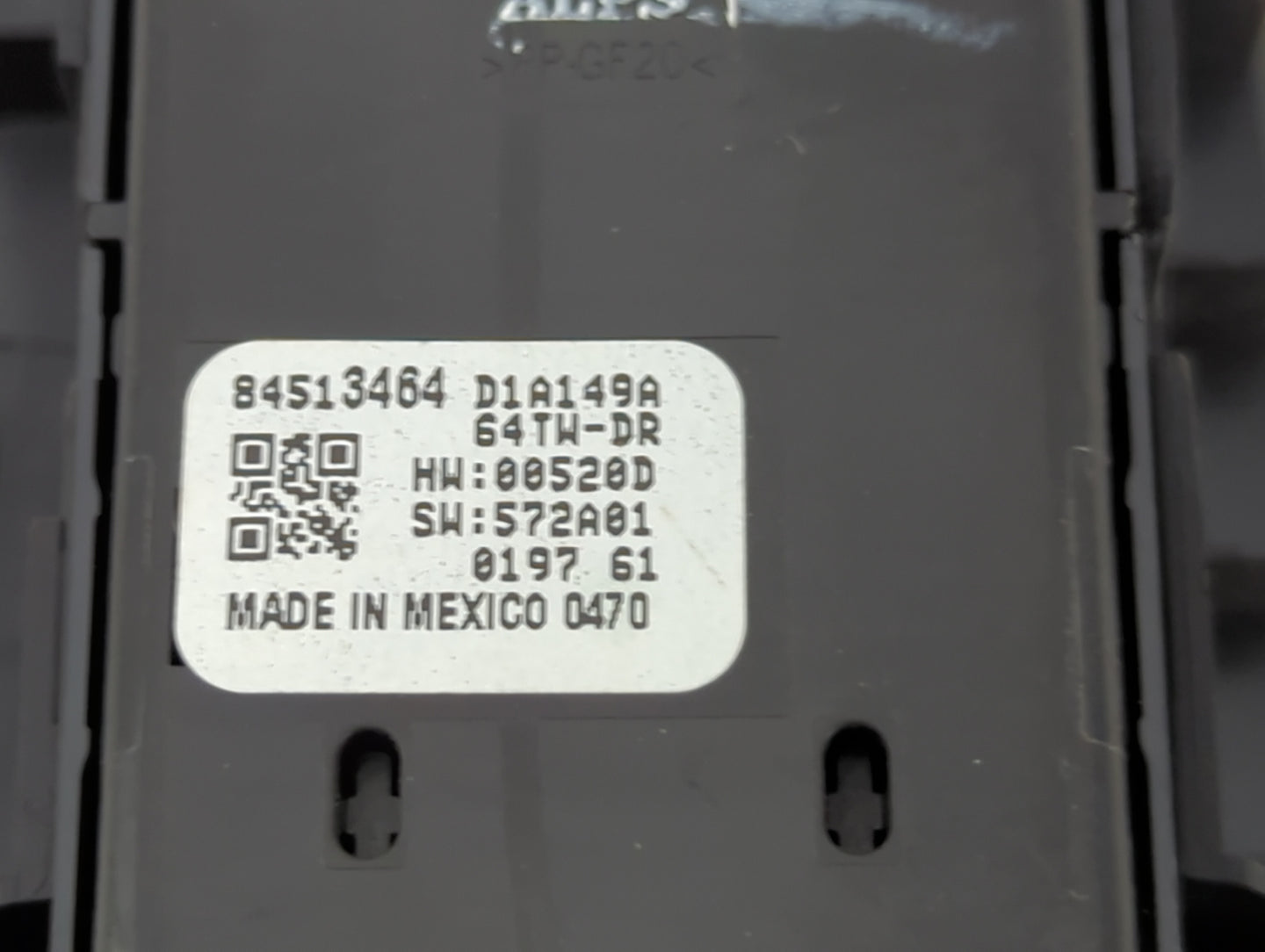 2018-2022 Chevrolet Traverse Master Power Window Switch Replacement Driver Side Left P/N:84513464 D1A149A Fits OEM Used Auto