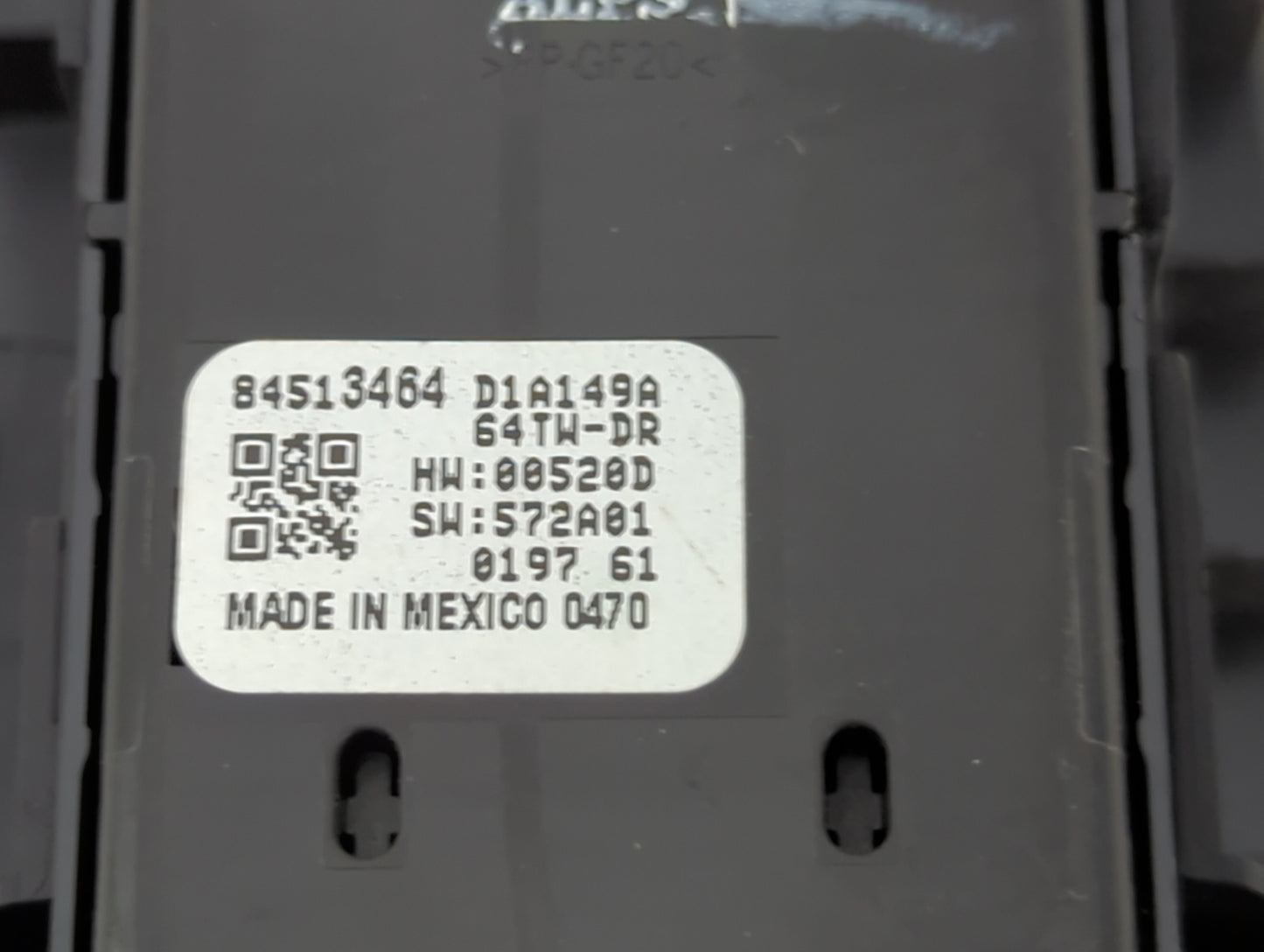 2018-2022 Chevrolet Traverse Master Power Window Switch Replacement Driver Side Left P/N:84513464 D1A149A Fits OEM Used Auto