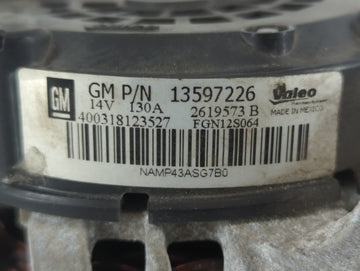2013-2021 Chevrolet Trax Alternator Replacement Generator Charging Assembly Engine OEM P/N:400318123527 13597226 Fits OEM Used Auto Parts