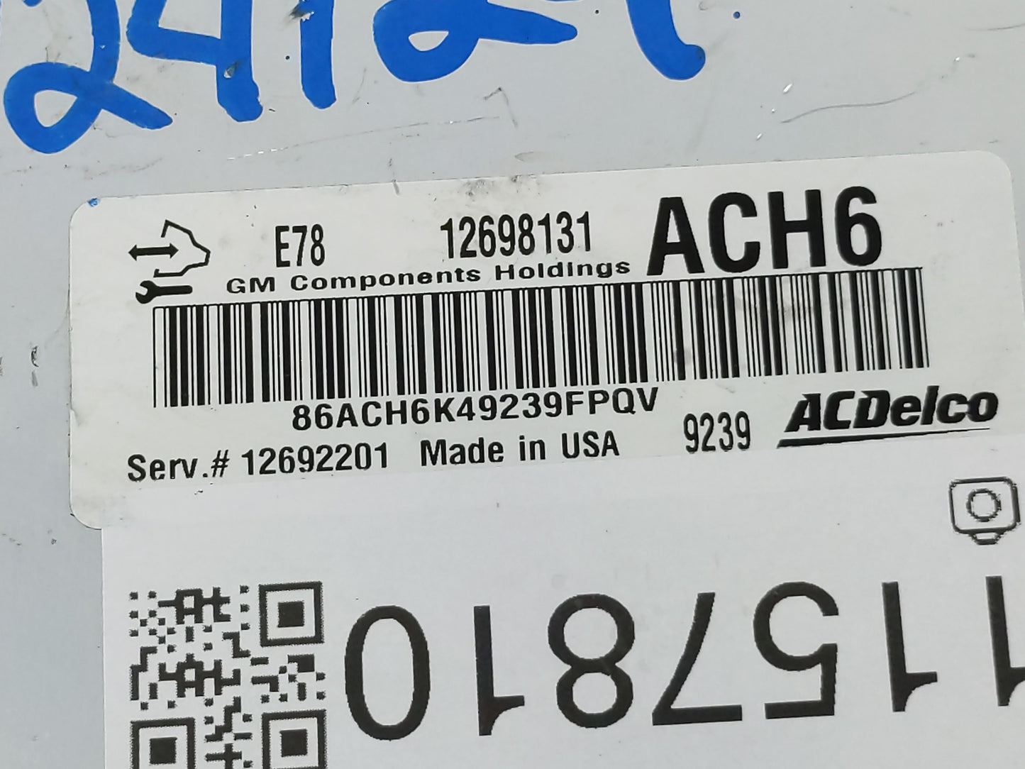 2017-2021 Chevrolet Trax PCM Engine Control Computer ECU ECM PCU OEM P/N:12698131 Fits Fits 2017 2018 2019 2020 2021 OEM Use