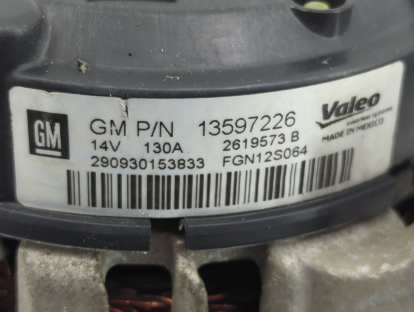 2013-2021 Chevrolet Trax Alternator Replacement Generator Charging Assembly Engine OEM P/N:FGN12S064 2619573 Fits OEM Used A
