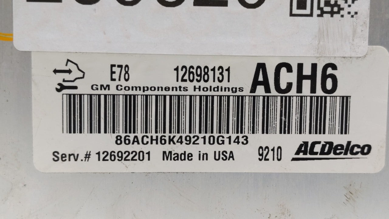 2017-2018 Chevrolet Trax PCM Engine Control Computer ECU ECM PCU OEM P/N:12685776 12668986, 12692201 Fits Fits 2017 2018 201