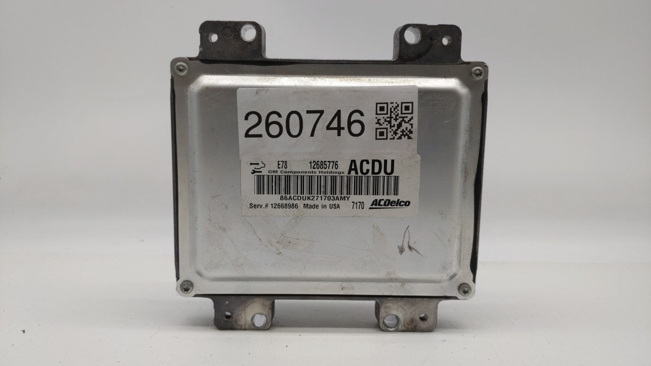 2017-2018 Chevrolet Trax PCM Engine Control Computer ECU ECM PCU OEM P/N:12685776 12668986, 12692201 Fits Fits 2017 2018 201