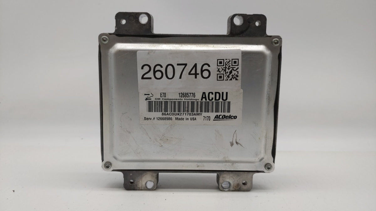 2017-2021 Chevrolet Trax PCM Engine Control Computer ECU ECM PCU OEM P/N:12685776 12668986, 12692201 Fits 2017 2018 2019 202
