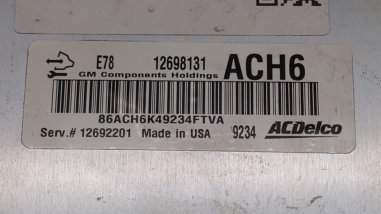 2017-2018 Chevrolet Trax PCM Engine Control Computer ECU ECM PCU OEM P/N:12692201 12698131 Fits Fits 2017 2018 2019 OEM Used