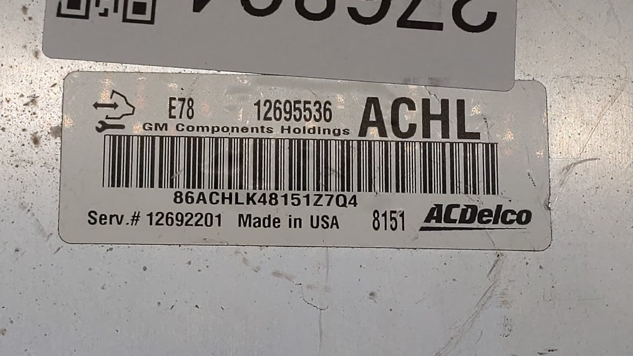2017-2018 Chevrolet Trax PCM Engine Control Computer ECU ECM PCU OEM P/N:12695536 12670309, 12692201 Fits Fits 2017 2018 201
