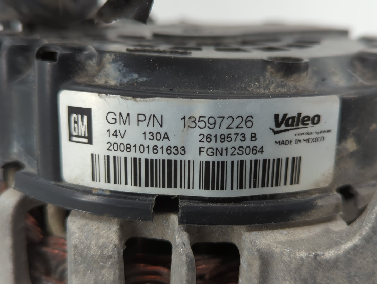 2013-2018 Chevrolet Trax Alternator Replacement Generator Charging Assembly Engine OEM P/N:13577154 13597226 Fits OEM Used A