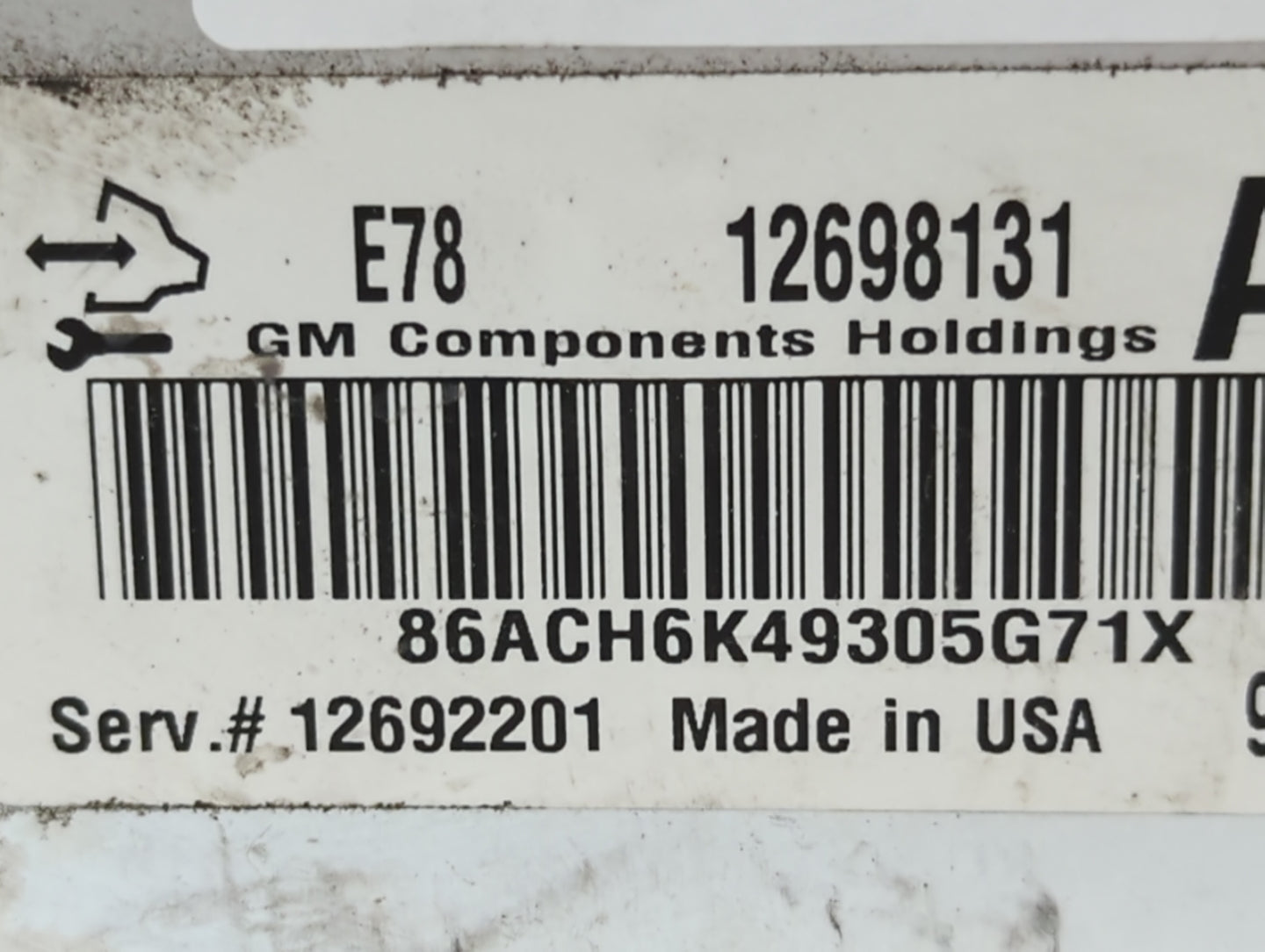 2017-2021 Chevrolet Trax PCM Engine Control Computer ECU ECM PCU OEM P/N:12692201 12698131 Fits Fits 2017 2018 2019 2020 202