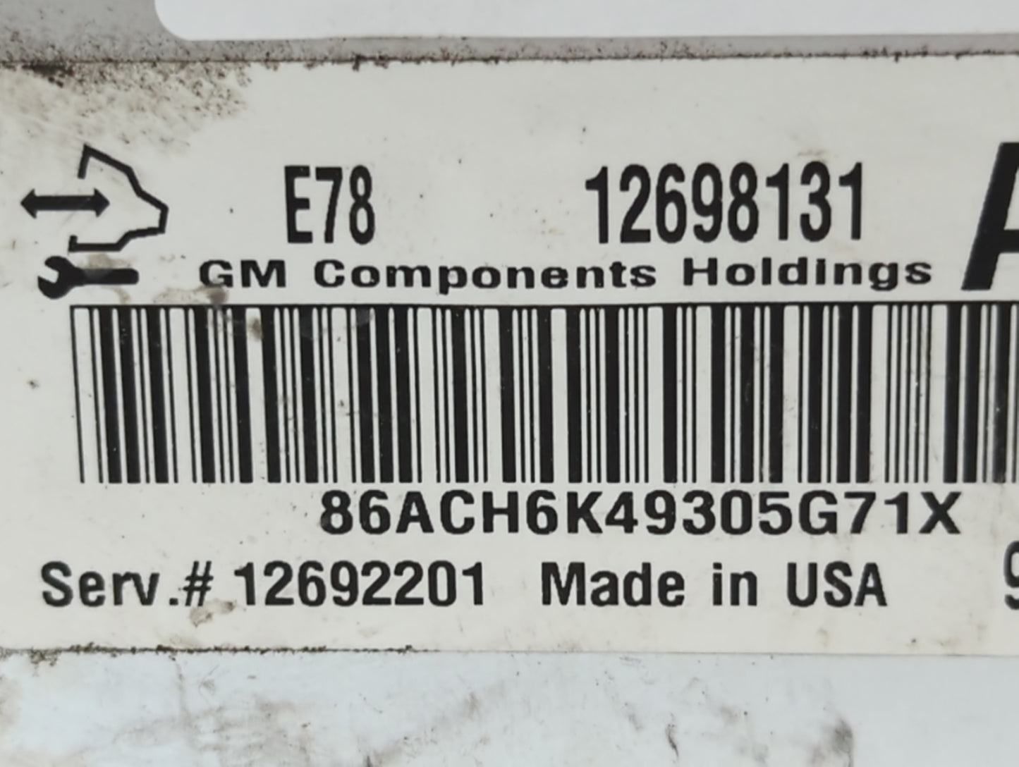2017-2021 Chevrolet Trax PCM Engine Control Computer ECU ECM PCU OEM P/N:12692201 12698131 Fits Fits 2017 2018 2019 2020 202