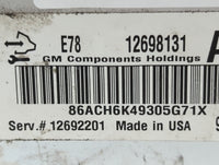 2017-2021 Chevrolet Trax PCM Engine Control Computer ECU ECM PCU OEM P/N:12692201 12698131 Fits Fits 2017 2018 2019 2020 202