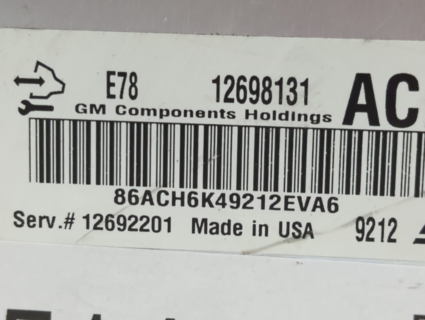 2017-2021 Chevrolet Trax PCM Engine Control Computer ECU ECM PCU OEM P/N:12692201 12698131 Fits Fits 2017 2018 2019 2020 202