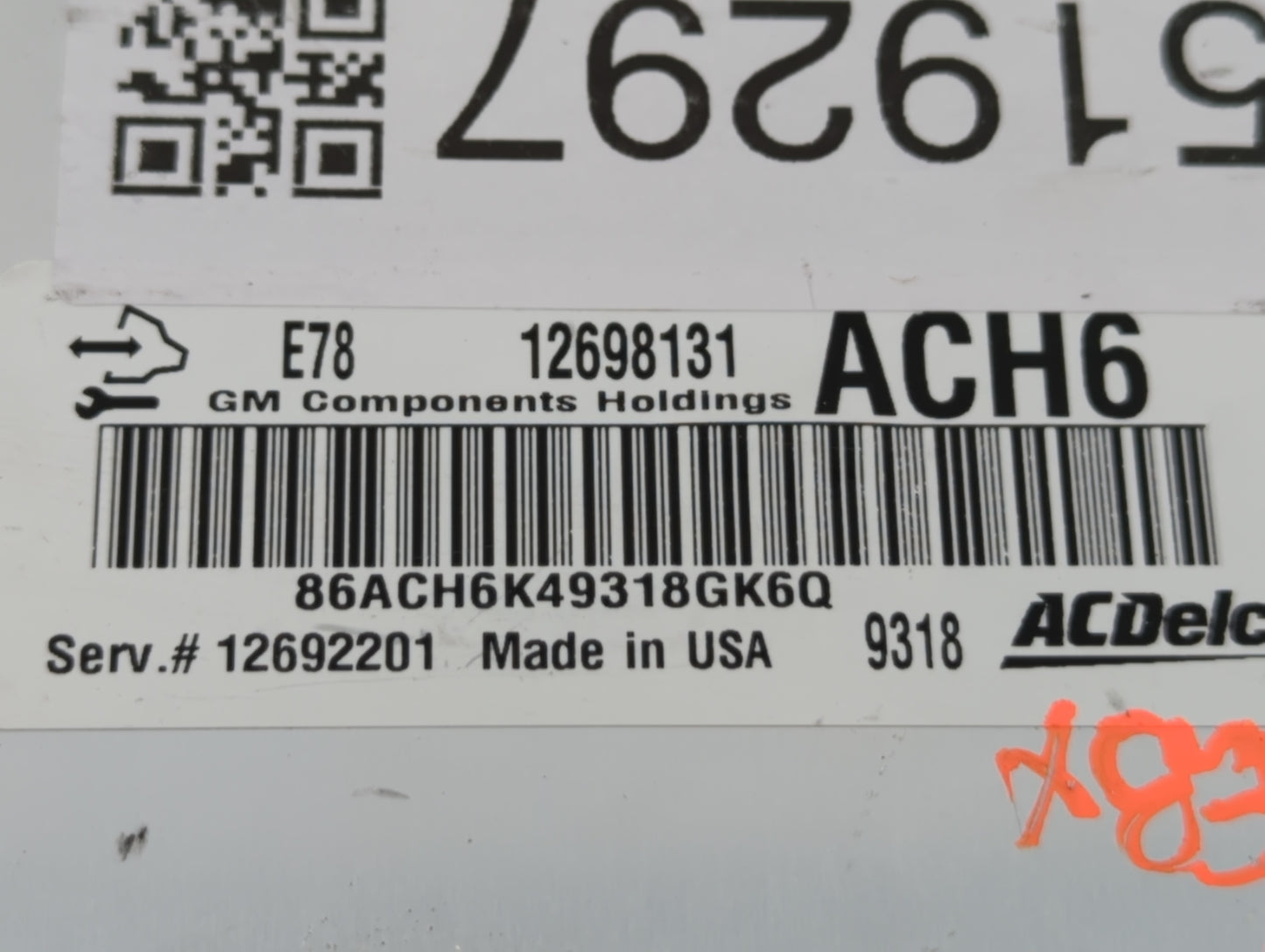 2017-2021 Chevrolet Trax PCM Engine Control Computer ECU ECM PCU OEM P/N:12698131 12692201 Fits Fits 2017 2018 2019 2020 202