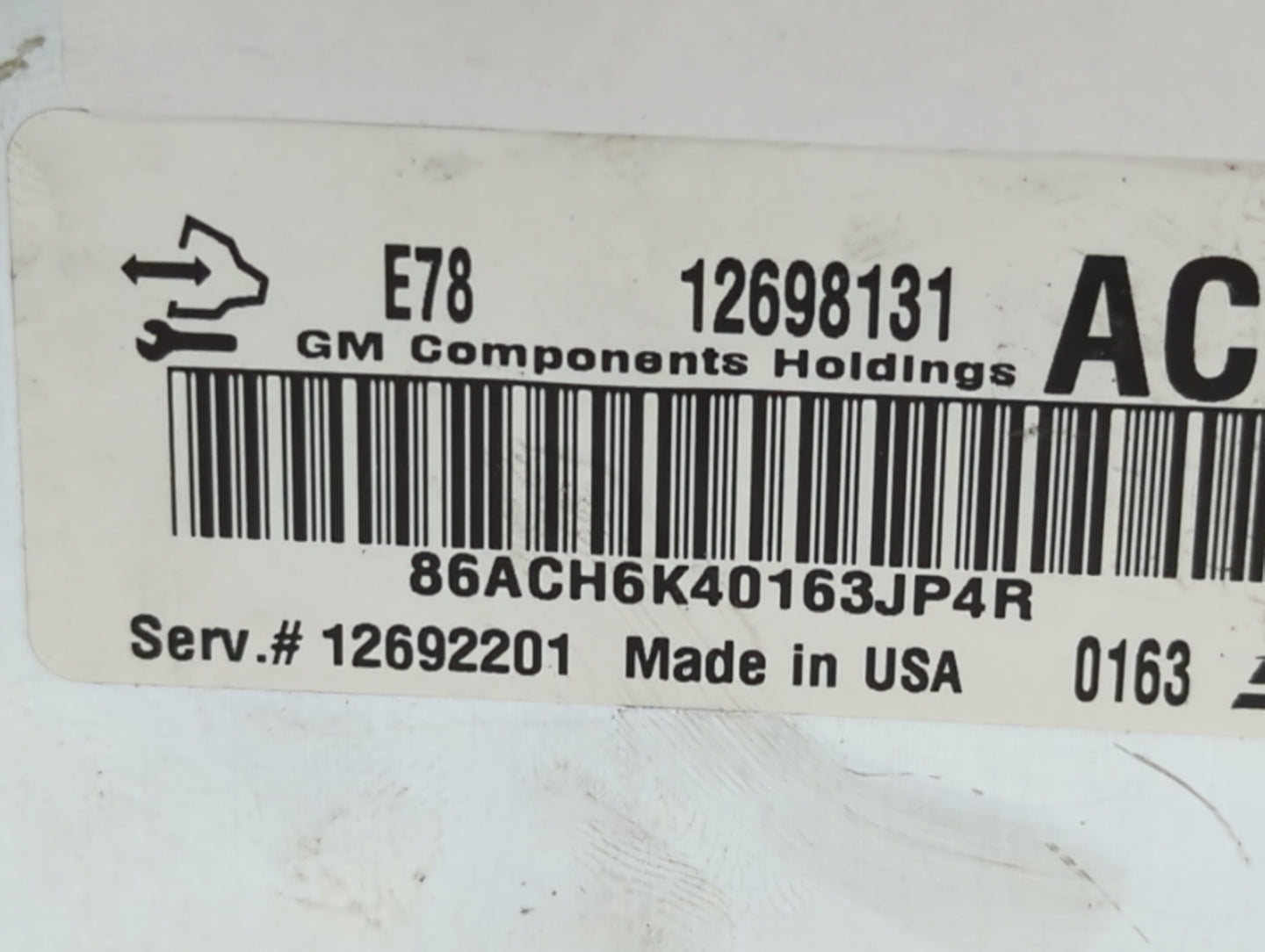 2017-2021 Chevrolet Trax PCM Engine Control Computer ECU ECM PCU OEM P/N:12698131 Fits Fits 2017 2018 2019 2020 2021 OEM Use