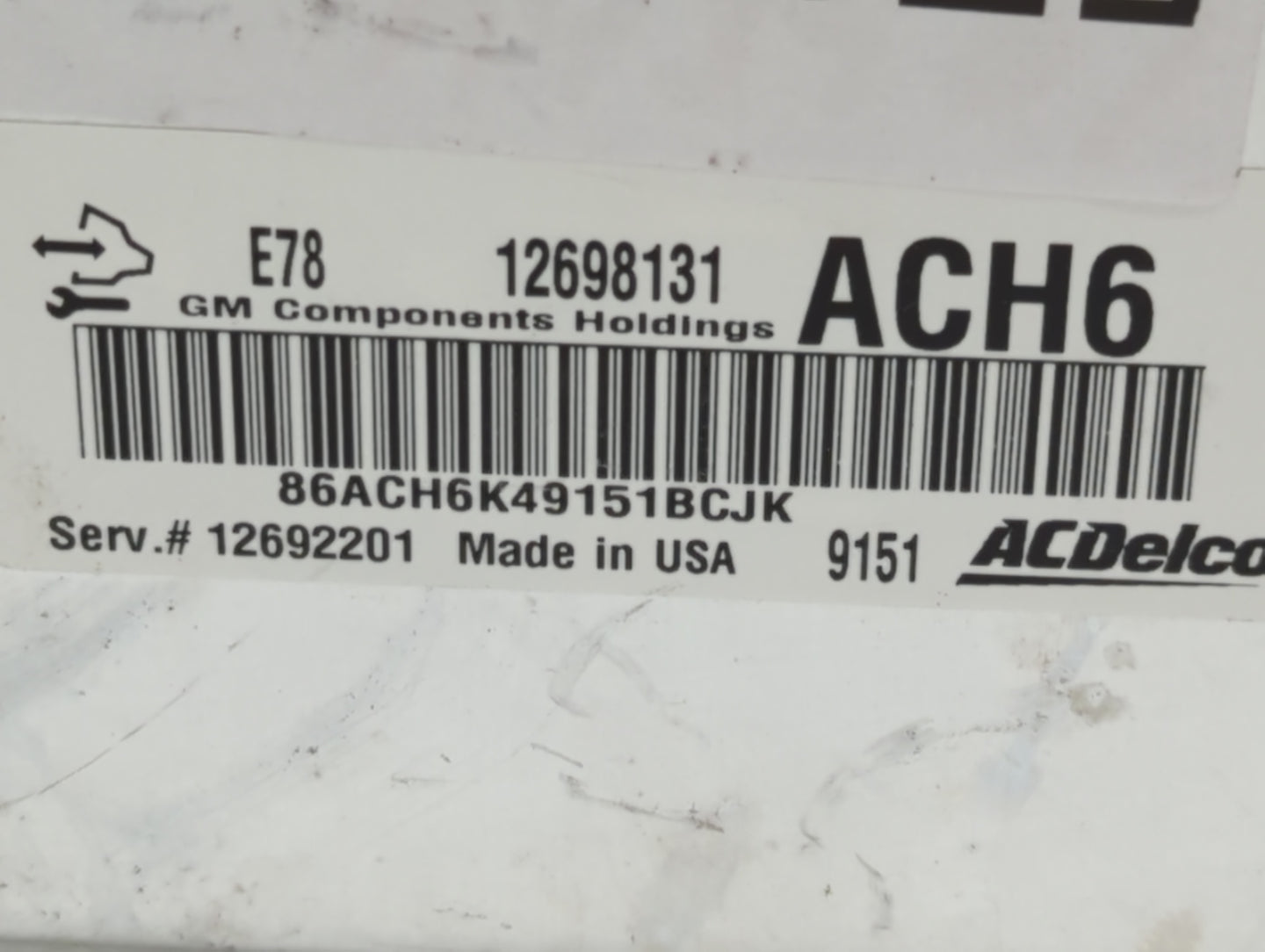 2017-2021 Chevrolet Trax PCM Engine Control Computer ECU ECM PCU OEM P/N:12698131 Fits Fits 2017 2018 2019 2020 2021 OEM Use