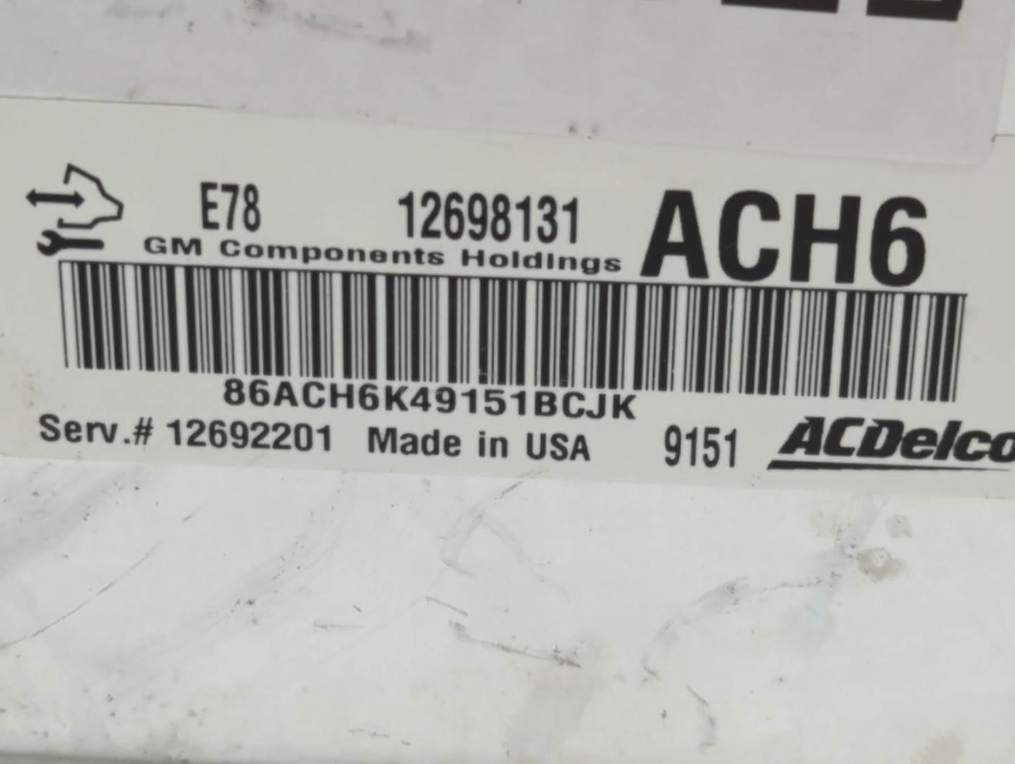 2017-2021 Chevrolet Trax PCM Engine Control Computer ECU ECM PCU OEM P/N:12698131 Fits Fits 2017 2018 2019 2020 2021 OEM Use