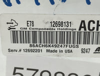 2017-2021 Chevrolet Trax PCM Engine Control Computer ECU ECM PCU OEM P/N:12698131 Fits Fits 2017 2018 2019 2020 2021 OEM Use