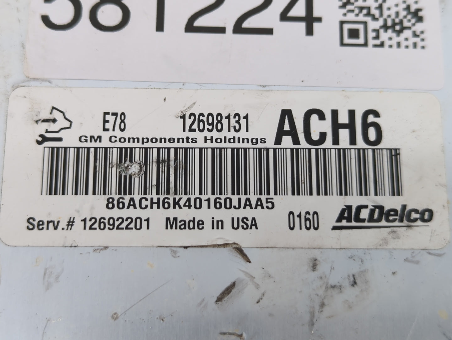 2017-2021 Chevrolet Trax PCM Engine Control Computer ECU ECM PCU OEM P/N:12698131 Fits Fits 2017 2018 2019 2020 2021 OEM Use