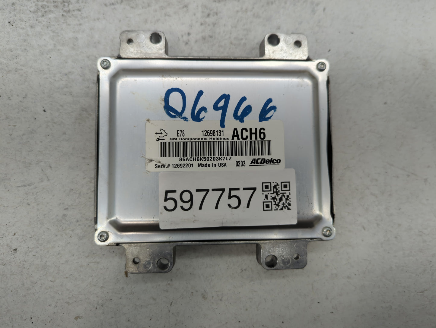 2017-2021 Chevrolet Trax PCM Engine Control Computer ECU ECM PCU OEM P/N:12698131 Fits Fits 2017 2018 2019 2020 2021 OEM Use