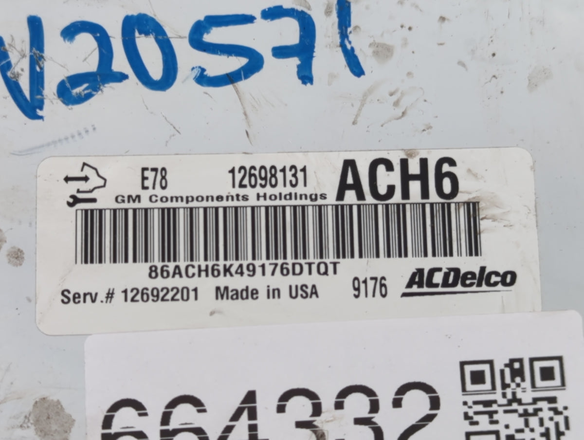 2017-2021 Chevrolet Trax PCM Engine Control Computer ECU ECM PCU OEM P/N:12698131 Fits 2017 2018 2019 2020 2021 OEM Used Aut