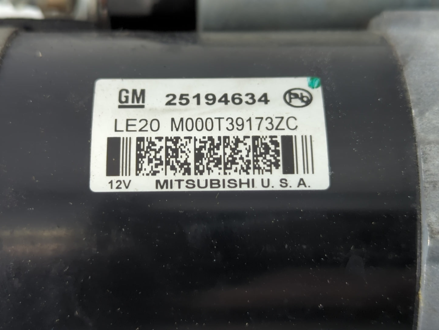 2013-2021 Chevrolet Trax Car Starter Motor Solenoid OEM P/N:M000T39173ZC 25194634 Fits OEM Used Auto Parts - Oemusedautopart