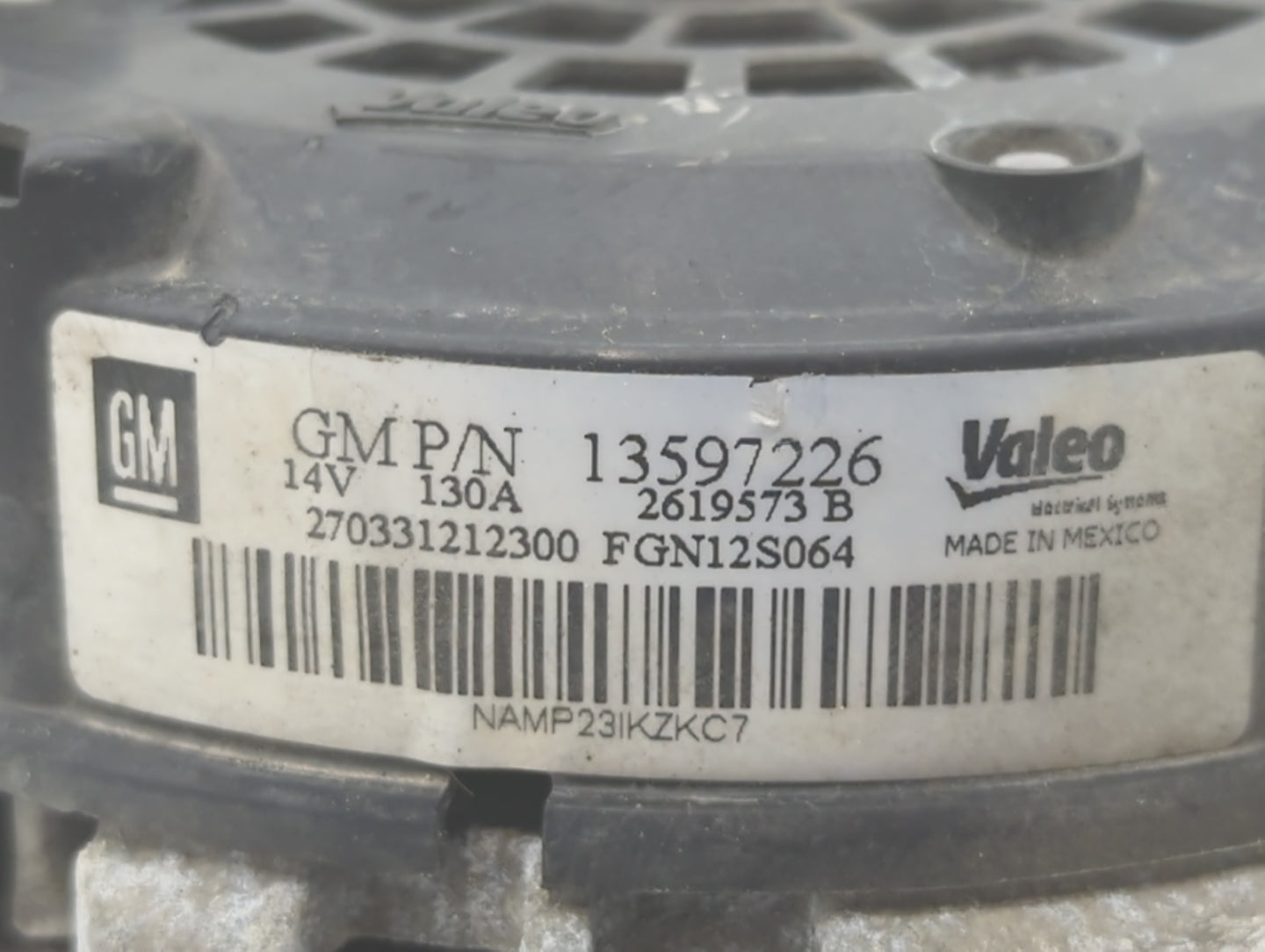 2013-2021 Chevrolet Trax Alternator Replacement Generator Charging Assembly Engine OEM P/N:13597226 Fits OEM Used Auto Parts