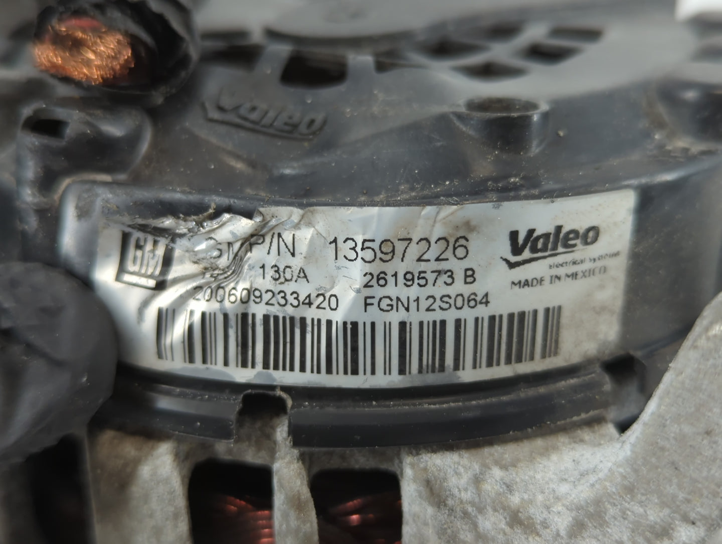 2013-2021 Chevrolet Trax Alternator Replacement Generator Charging Assembly Engine OEM P/N:13597226 Fits OEM Used Auto Parts