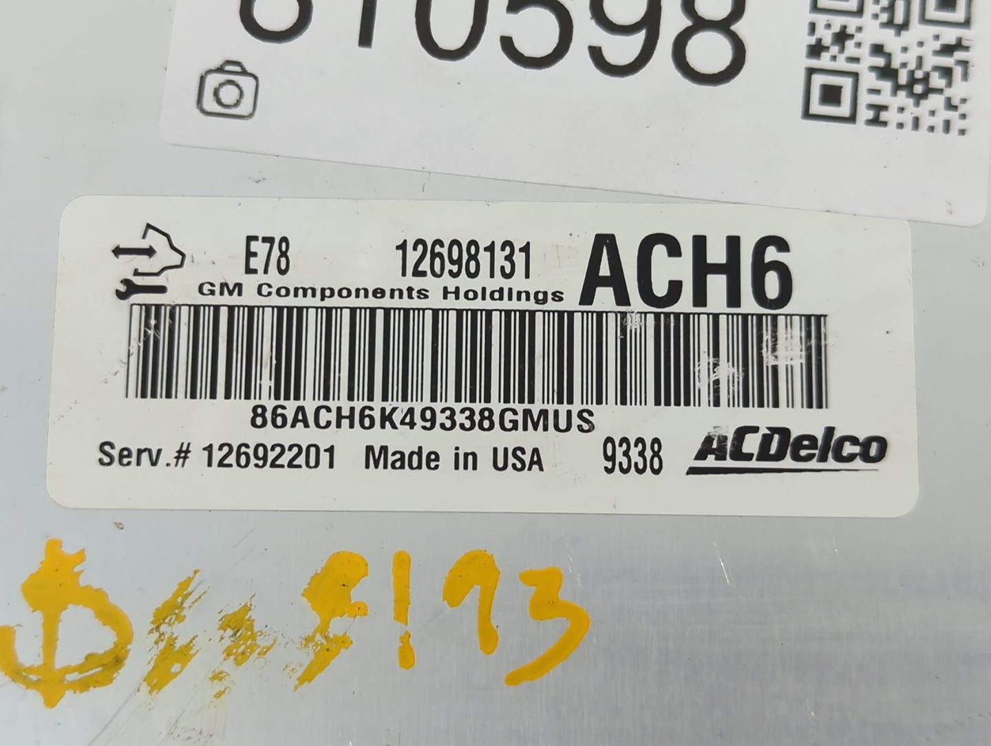 2017-2021 Chevrolet Trax PCM Engine Control Computer ECU ECM PCU OEM P/N:12692201 12698131 Fits Fits 2017 2018 2019 2020 202