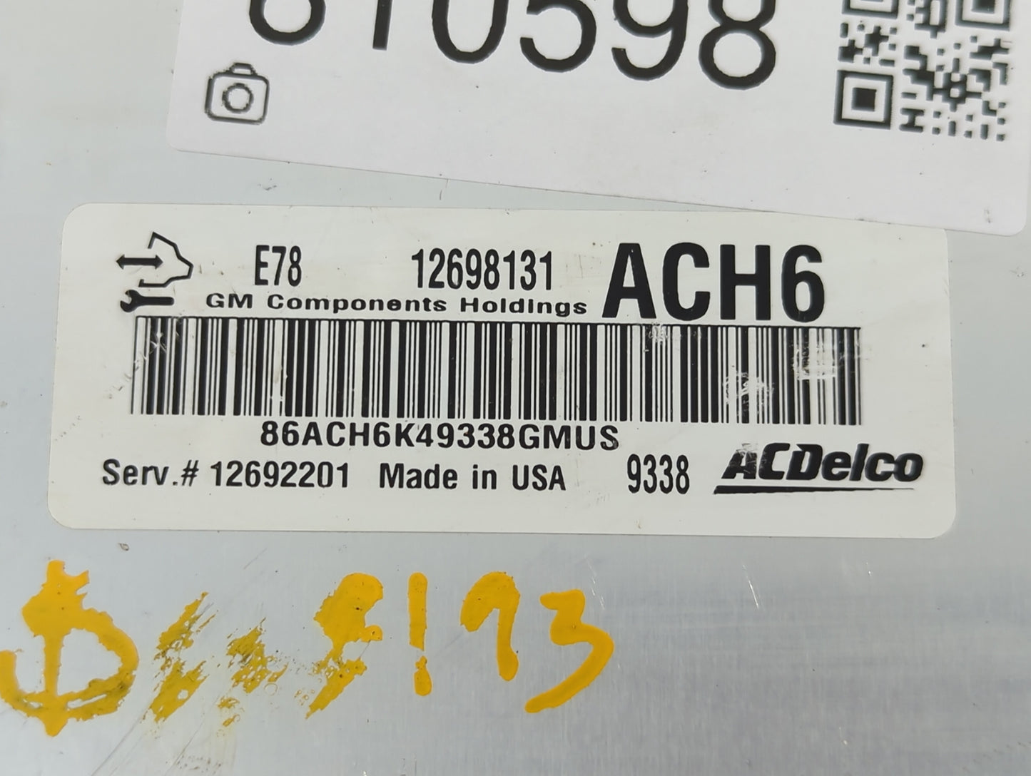 2017-2021 Chevrolet Trax PCM Engine Control Computer ECU ECM PCU OEM P/N:12692201 12698131 Fits Fits 2017 2018 2019 2020 202