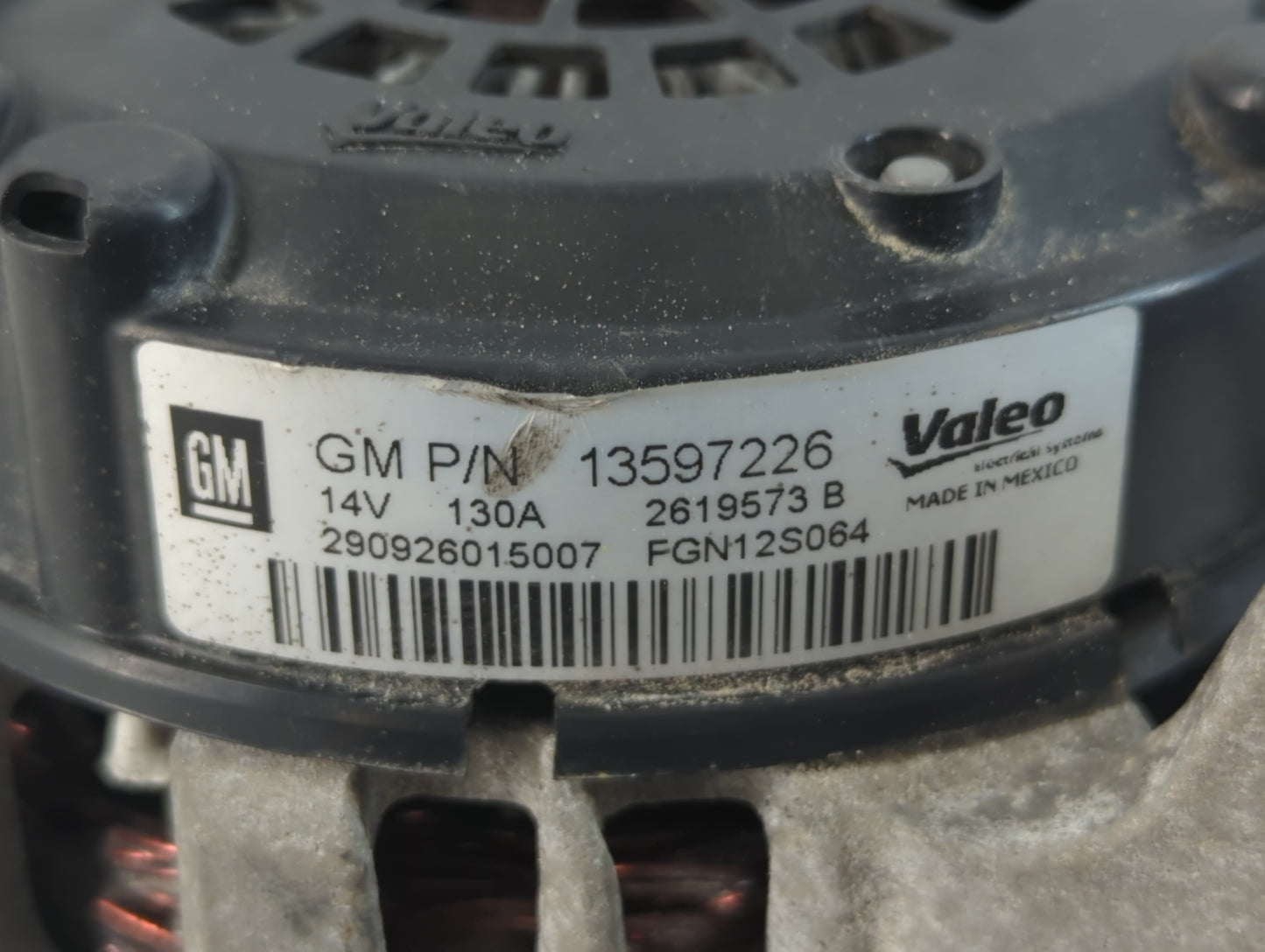 2013-2021 Chevrolet Trax Alternator Replacement Generator Charging Assembly Engine OEM P/N:13597226 Fits OEM Used Auto Parts